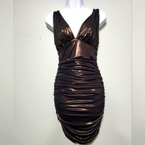 Bronze special occasion bodycon dress